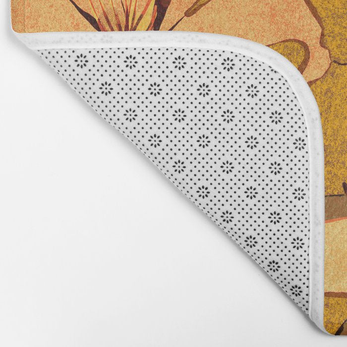 Tiger Lily (ORANGE-RED) Bath Mat Gallery Image 2