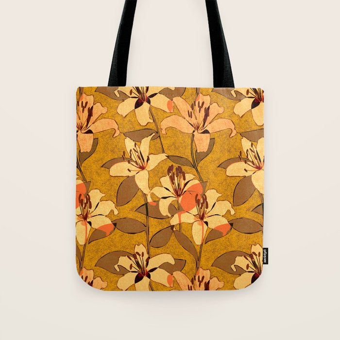 Tiger Lily (ORANGE-RED) Tote Bag Gallery Image 1