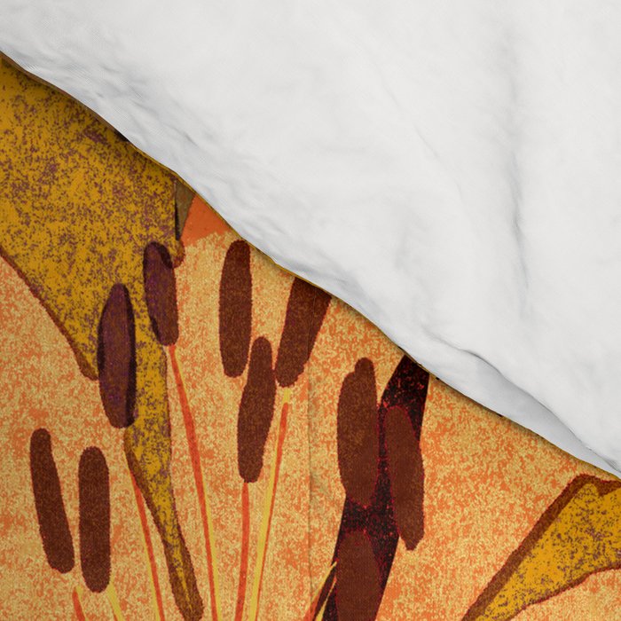 Tiger Lily (ORANGE-RED) Comforter Gallery Image 4