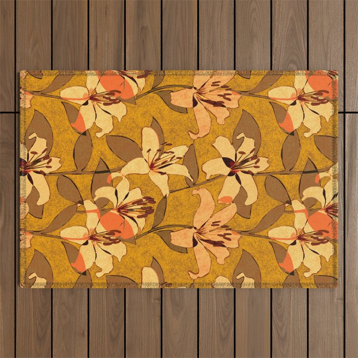 Tiger Lily (ORANGE-RED) Outdoor Rug Gallery Image 1