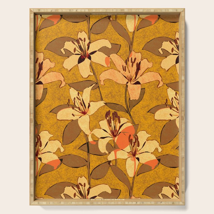 Tiger Lily (ORANGE-RED) Serving Tray Gallery Image 1