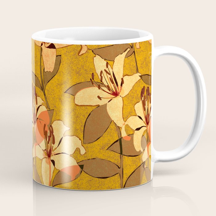 Tiger Lily (ORANGE-RED) Coffee Mug Gallery Image 1