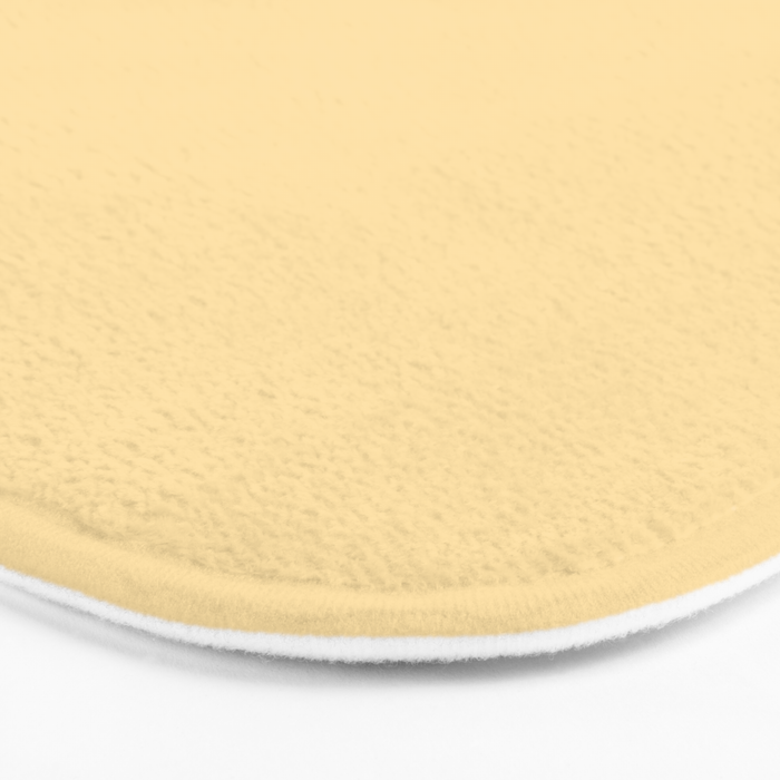 Buttercream Yellow Pastel Solid Bath Mat Gallery Image 3