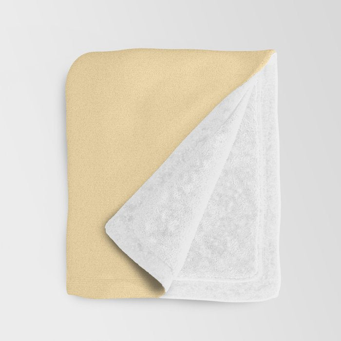 Buttercream Yellow Pastel Solid Throw Blanket Gallery Image 3