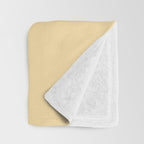 Buttercream Yellow Pastel Solid Throw Blanket Gallery Image 3