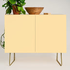 Buttercream Yellow Pastel Solid Credenza Gallery Image 1