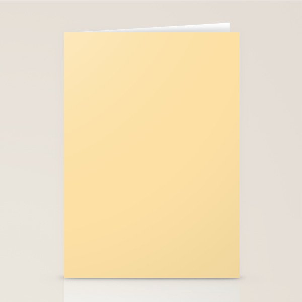 Buttercream Yellow Pastel Solid Stationery Card Gallery Image 1