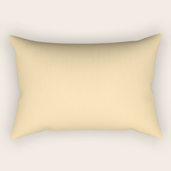 Buttercream Yellow Pastel Solid Rectangular Pillow Gallery Image 1