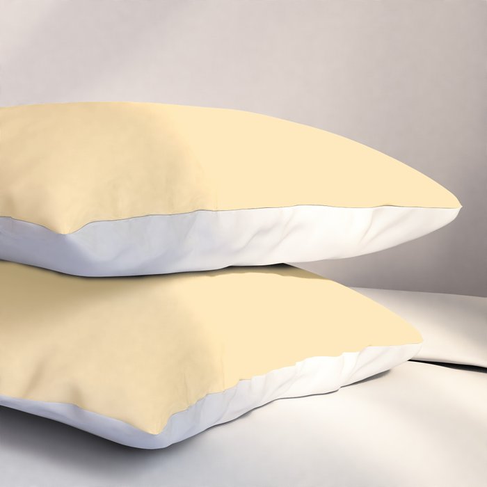 Buttercream Yellow Pastel Solid Pillow Sham Gallery Image 3