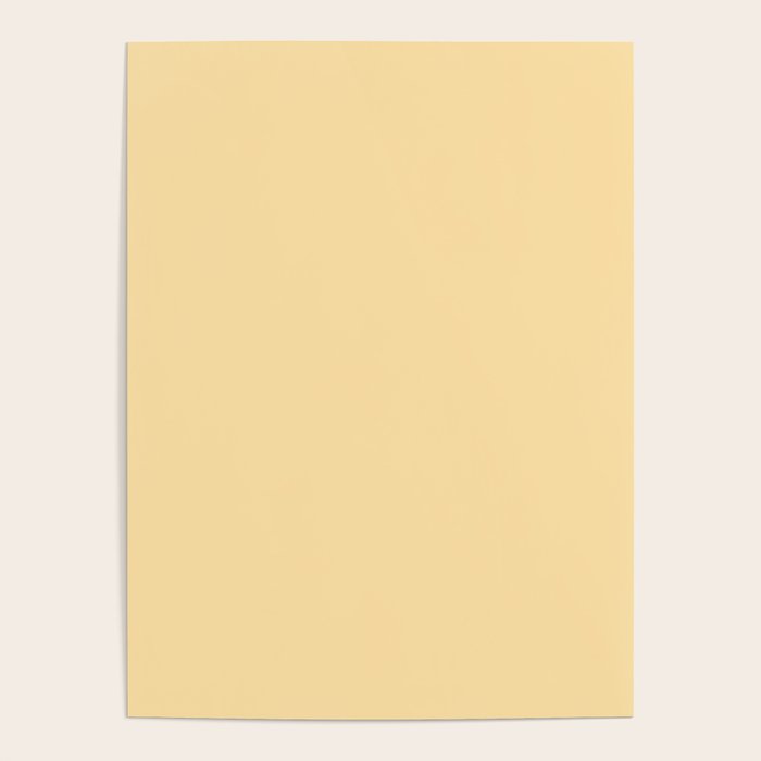 Buttercream Yellow Pastel Solid Poster Gallery Image 4