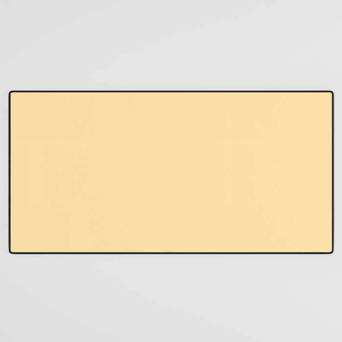 Buttercream Yellow Pastel Solid Desk Mat Gallery Image 3