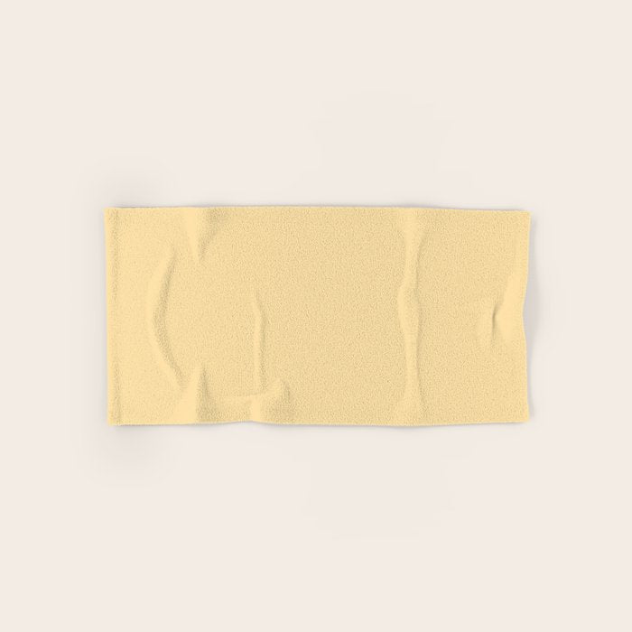 Buttercream Yellow Pastel Solid Bath Towel Gallery Image 1
