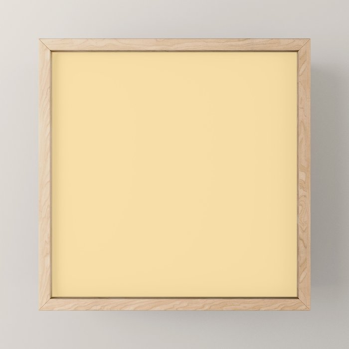 Buttercream Yellow Pastel Solid Mini Art Print Gallery Image 1