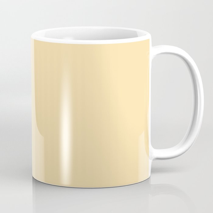 Buttercream Yellow Pastel Solid Coffee Mug Gallery Image 1