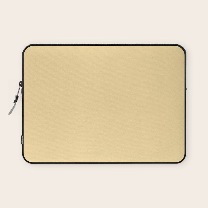 Buttercream Yellow Pastel Solid Laptop Sleeve Gallery Image 1