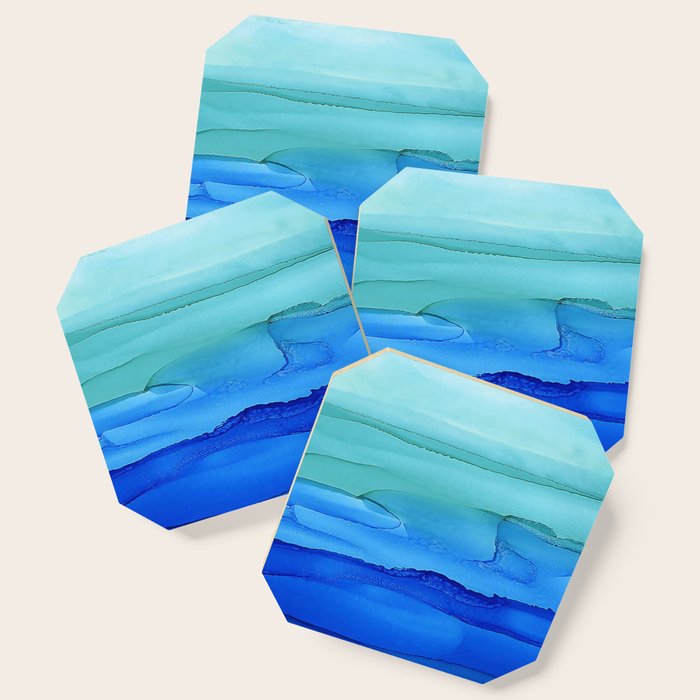 Alcohol Ink Seascape Coaster Gallery Image 1