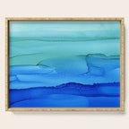 Alcohol Ink Seascape Serving Tray Gallery Image 1