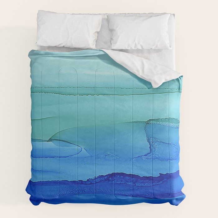 Alcohol Ink Seascape Comforter