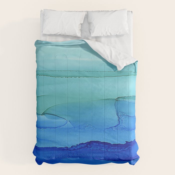 Alcohol Ink Seascape Comforter Gallery Image 1