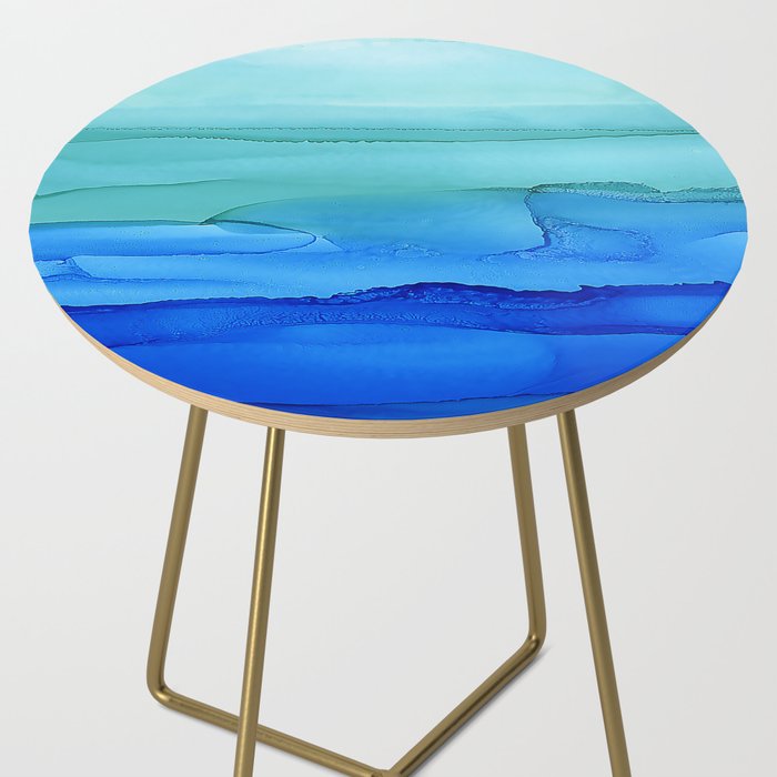 Alcohol Ink Seascape Side Table Gallery Image 2