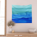 Alcohol Ink Seascape Wall Tapestry Gallery Image 2