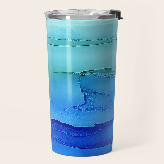 Alcohol Ink Seascape Travel Mug Gallery Image 2
