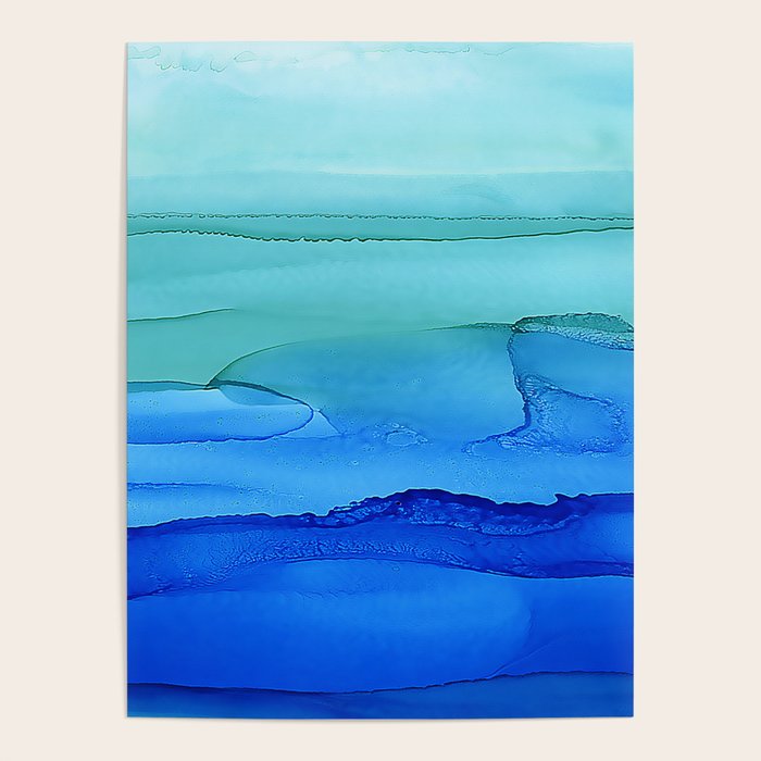 Alcohol Ink Seascape Poster Gallery Image 1