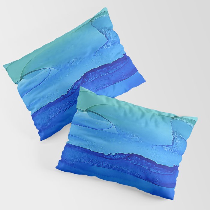 Alcohol Ink Seascape Pillow Sham Gallery Image 3