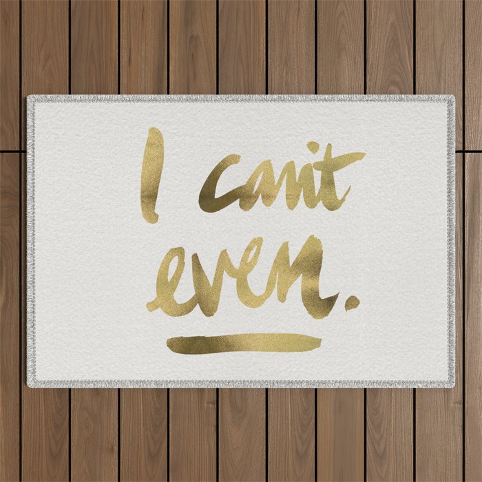 I Can't Even - Gold Ink Outdoor Rug Gallery Image 1