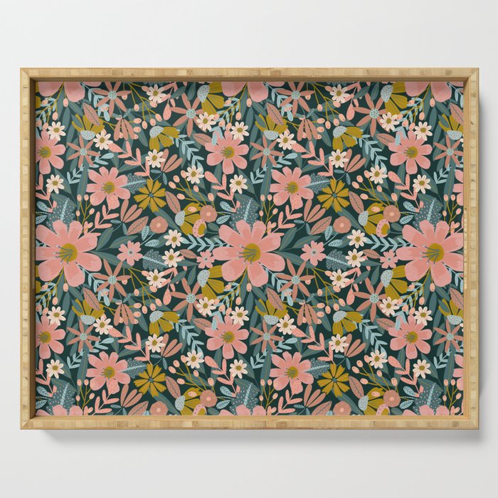 Night Blooms Serving Tray Gallery Image 1