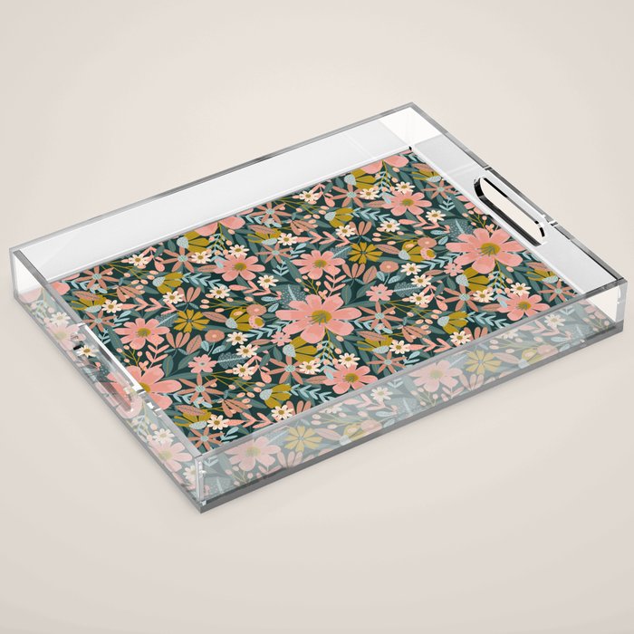 Night Blooms Acrylic Tray Gallery Image 1