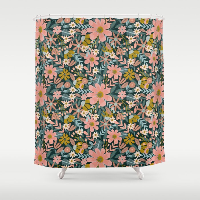 Night Blooms Shower Curtain Gallery Image 1