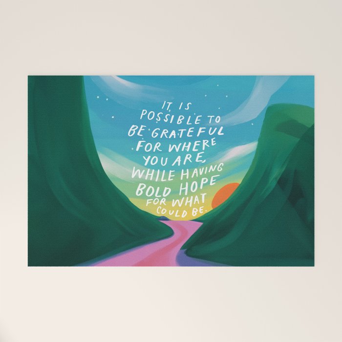 Gratitude and Hope at the Same Time Welcome Mat Gallery Image 1
