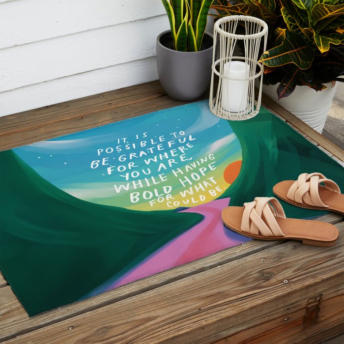 Gratitude and Hope at the Same Time Outdoor Rug Gallery Image 2