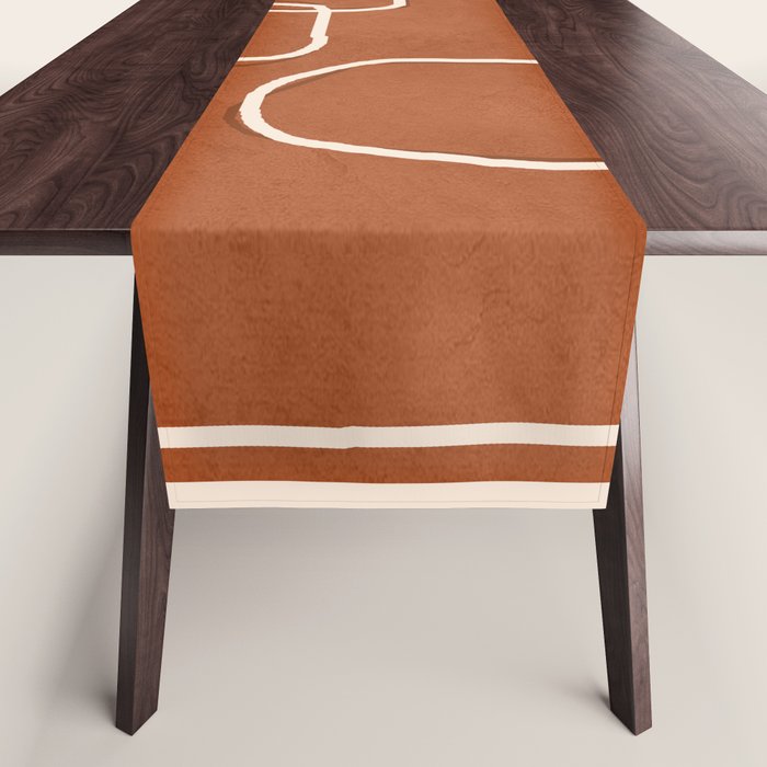 Abstract Face Sketch 4 Table Runner Gallery Image 1