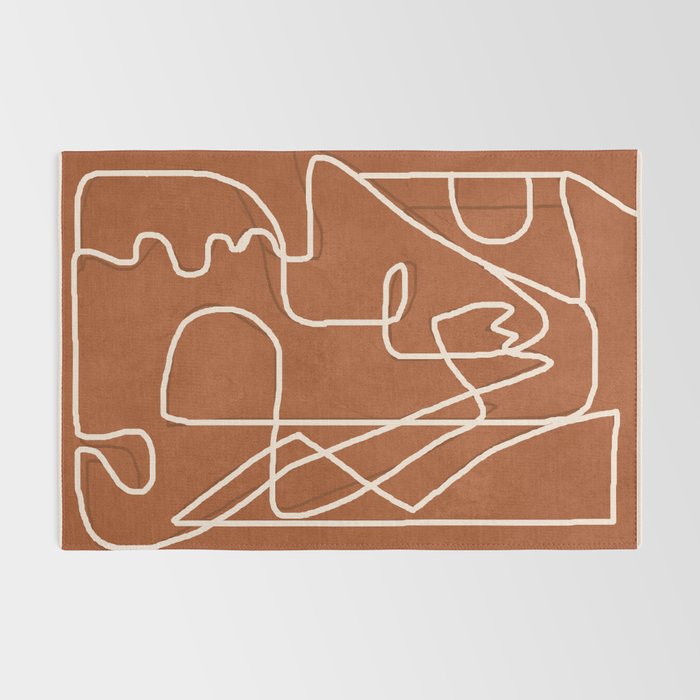 Abstract Face Sketch 4 Rug Gallery Image 2
