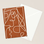 Abstract Face Sketch 4 Stationery Card Gallery Image 2