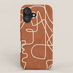 Abstract Face Sketch 4 iPhone Case Gallery Image 1