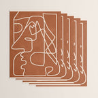 Abstract Face Sketch 4 Wrapping Paper Gallery Image 3