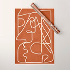 Abstract Face Sketch 4 Wrapping Paper Gallery Image 1