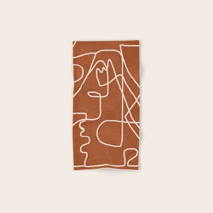Abstract Face Sketch 4 Bath Towel Gallery Image 1