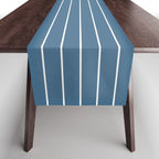 Minimal Arch XXXIV Nautical Blue Modern Geometric Lines Table Runner Gallery Image 1