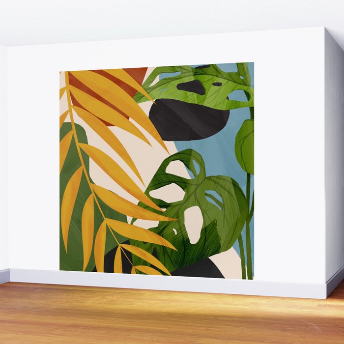 Abstract Tropical Art 2 Wall Mural Gallery Image 2