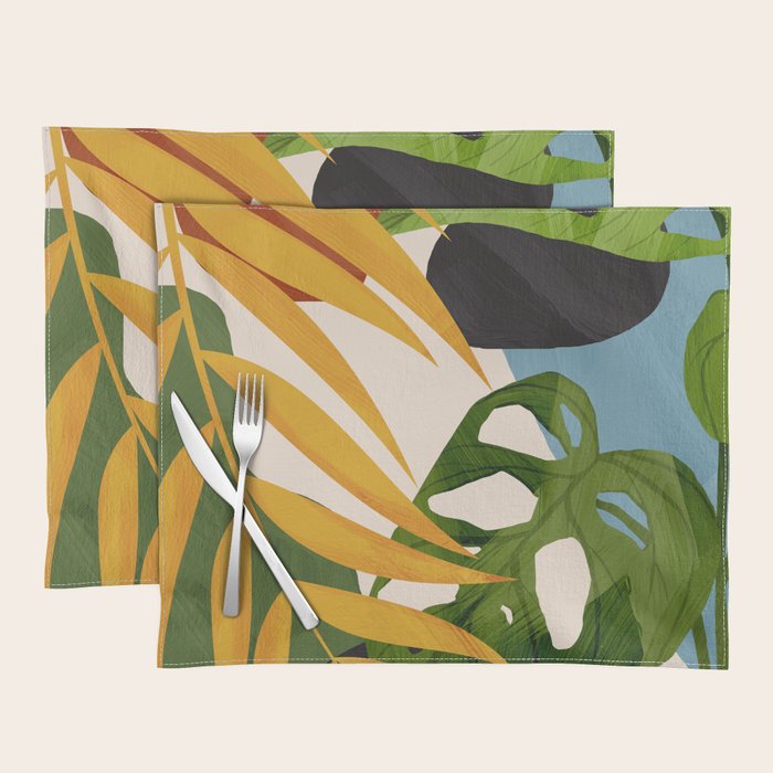 Abstract Tropical Art 2 Placemat Gallery Image 1