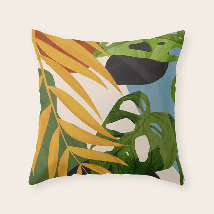 Abstract Tropical Art 2 Throw Pillow Gallery Image 6