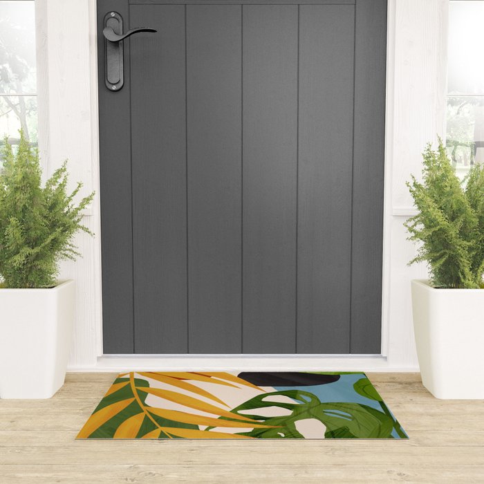Abstract Tropical Art 2 Welcome Mat Gallery Image 3