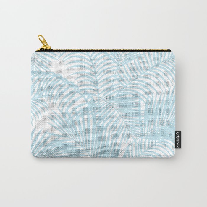 Pastel blue modern simple tropical palm tree Carry All Pouch Gallery Image 1