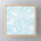 Pastel blue modern simple tropical palm tree Mini Art Print Gallery Image 1