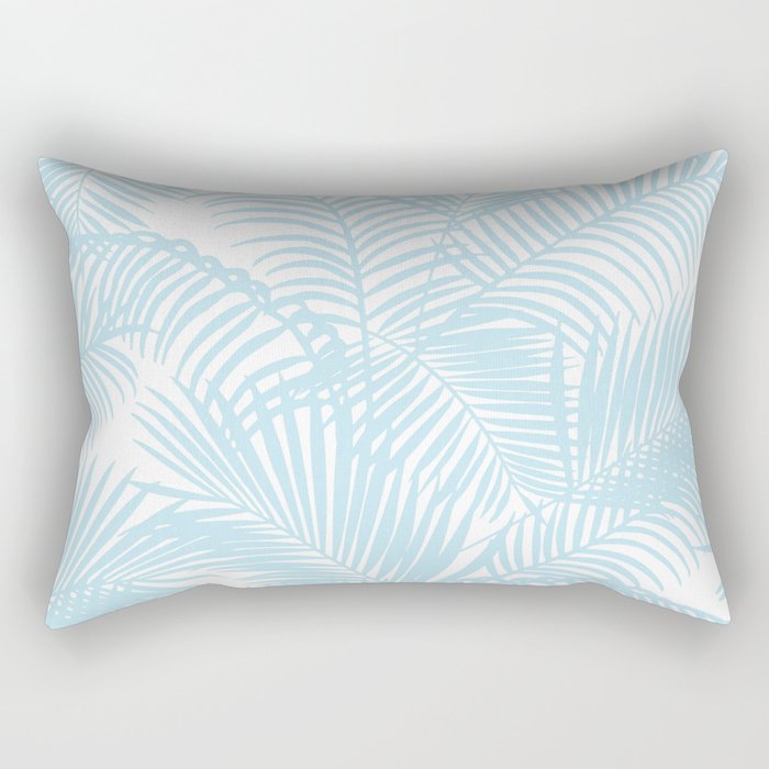 Pastel blue modern simple tropical palm tree Rectangular Pillow Gallery Image 2