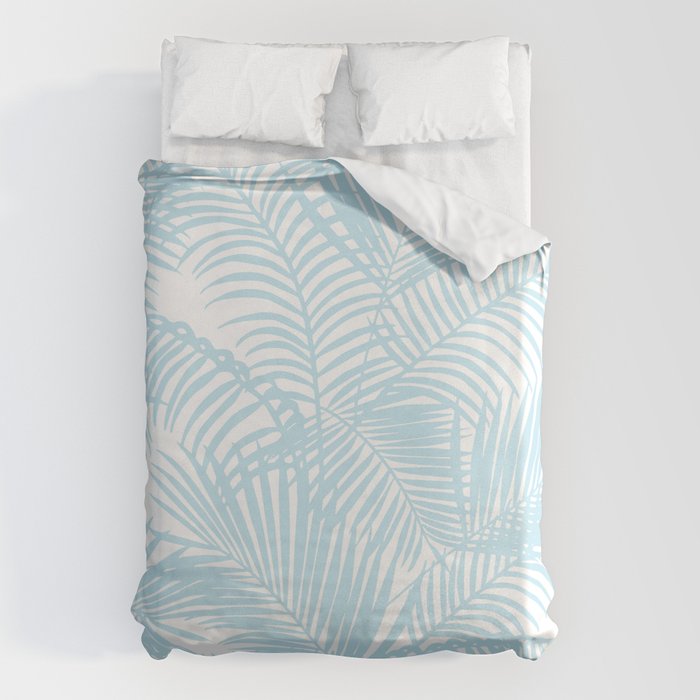 Pastel blue modern simple tropical palm tree Duvet Cover Gallery Image 6